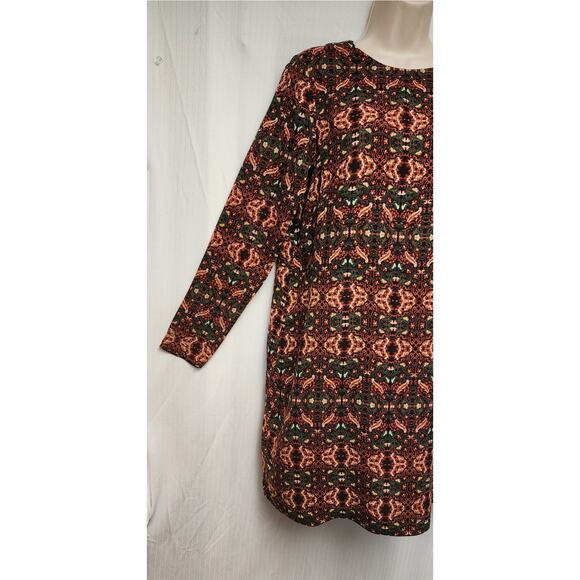 H&M Round Neck Long Sleeve Multicolor Floral Dress Size US 8 - Picture 5 of 7